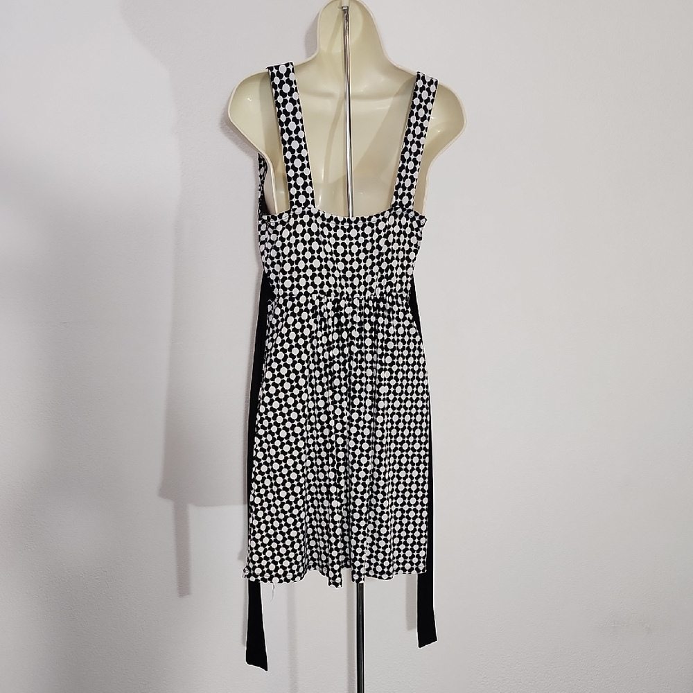 My Michelle Dress Floral Geo Pattern Tie Back Black Size M - Picture 5 of 13